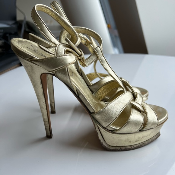 Gold YSL Tribute heels - Picture 4 of 4